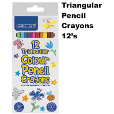 Marlin Kids colour pencils 12's long triangular